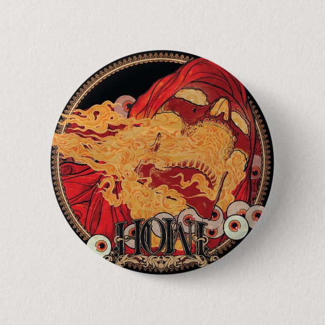 Badge Rond 5 Cm Bouton d'enfer (Devant)