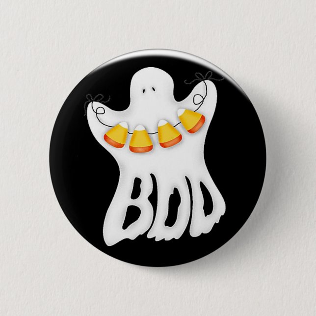 Badge Rond 5 Cm Bouton d'enregistrement du fantôme d'Halloween (Devant)