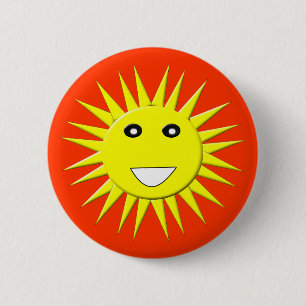 Badge Rond 5 Cm Bouton d'ensoleillement