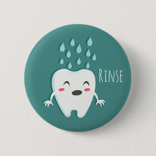 Badge Rond 5 Cm Bouton Dentiste Dents Dents Dents Dents Dents