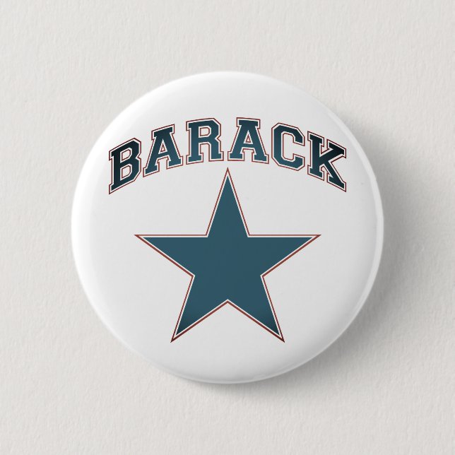Badge Rond 5 Cm bouton d'épingle étoile barack (Devant)