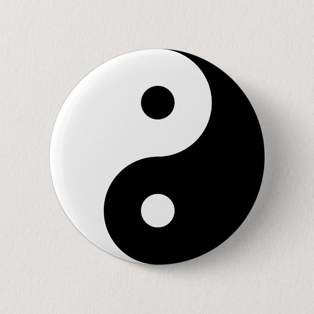 Badge Rond 5 Cm Bouton d'épingle Yin-Yang (Devant)