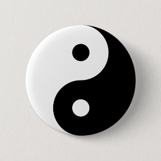 Badge Rond 5 Cm Bouton d'épingle Yin-Yang