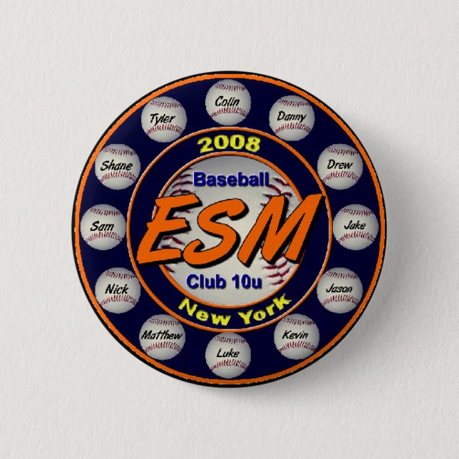 Badge Rond 5 Cm Bouton d'équipe d'ESMBC (Devant)