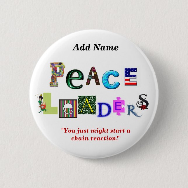 Badge Rond 5 Cm Bouton des Chefs de paix (Devant)