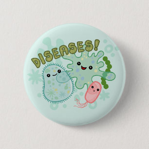 Badge Rond 5 Cm Bouton des maladies