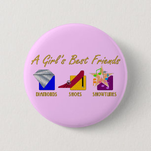 Badge Rond 5 Cm Bouton des meilleurs amis de la fille
