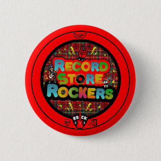 Badge Rond 5 Cm Bouton des Rockers de Magasin de Disques