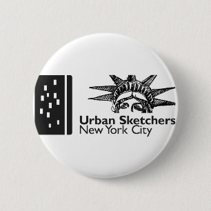 Badge Rond 5 Cm Bouton des Sketchers urbains de New York