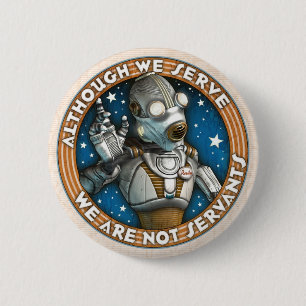Badge Rond 5 Cm Bouton des syndicats des robots