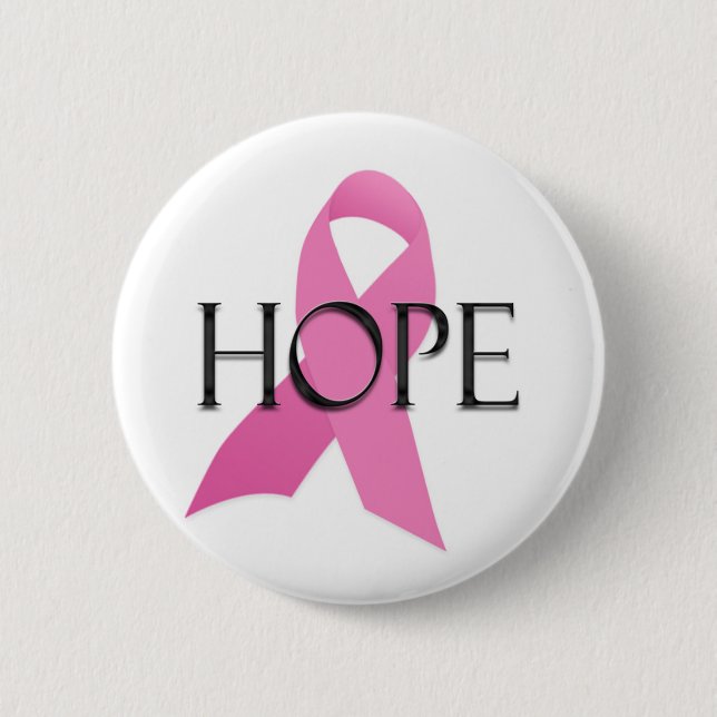 Badge Rond 5 Cm Bouton d'espoir de cancer du sein (Devant)