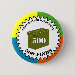Badge Rond 5 Cm Bouton d'étape importante de 500 découvertes