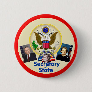 Badge Rond 5 Cm Bouton d'état de Hillary