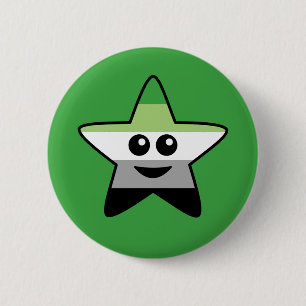 Badge Rond 5 Cm Bouton d'étoile d'Aromantic