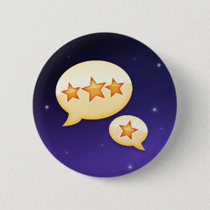 Badge Rond 5 Cm Bouton d'étoile de scintillement
