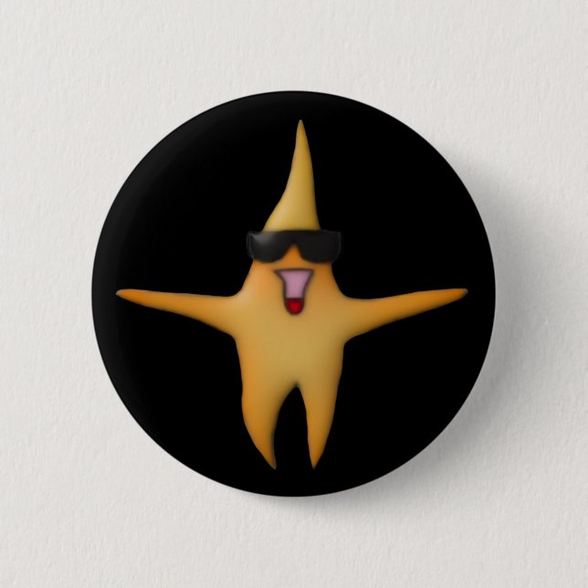 Badge Rond 5 Cm Bouton d'étoiles de mer (Devant)