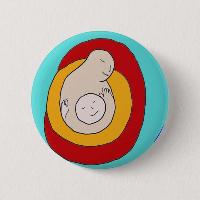Badge Rond 5 Cm Bouton d'étreinte (Devant)