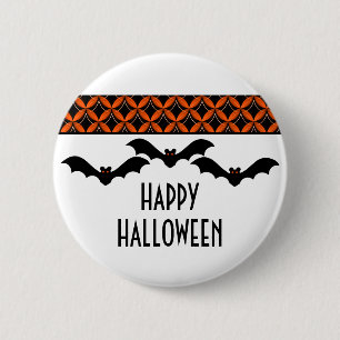 Badge Rond 5 Cm Bouton d'Halloween de Glam Bats du centre-ville