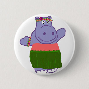 Badge Rond 5 Cm Bouton d'hippopotame de danse polynésienne