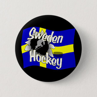 Badge Rond 5 Cm Bouton d'hockey de la Suède
