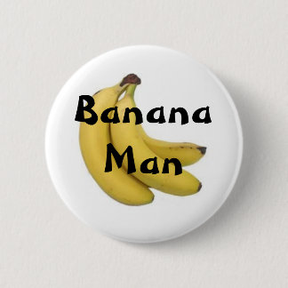 Badge Rond 5 Cm Bouton d'homme de banane