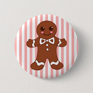 Badge Rond 5 Cm Bouton d'homme en pain d'épice