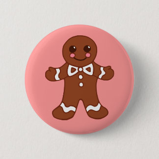 Badge Rond 5 Cm Bouton d'homme en pain d'épices
