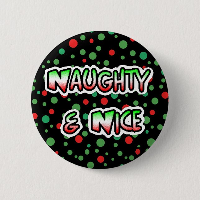 Badge Rond 5 Cm Bouton d'Humour de Noël coquin et coquin (Devant)