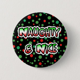 Badge Rond 5 Cm Bouton d'Humour de Noël coquin et coquin