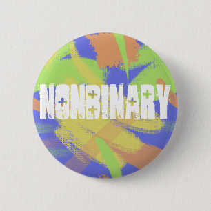 Badge Rond 5 Cm Bouton d'identité personnalisable non binaire