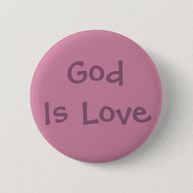 Badge Rond 5 Cm Bouton Dieu est amour (Devant)