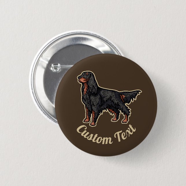 Badge Rond 5 Cm Bouton d'illustration Gordon Setter (Devant & derrière)