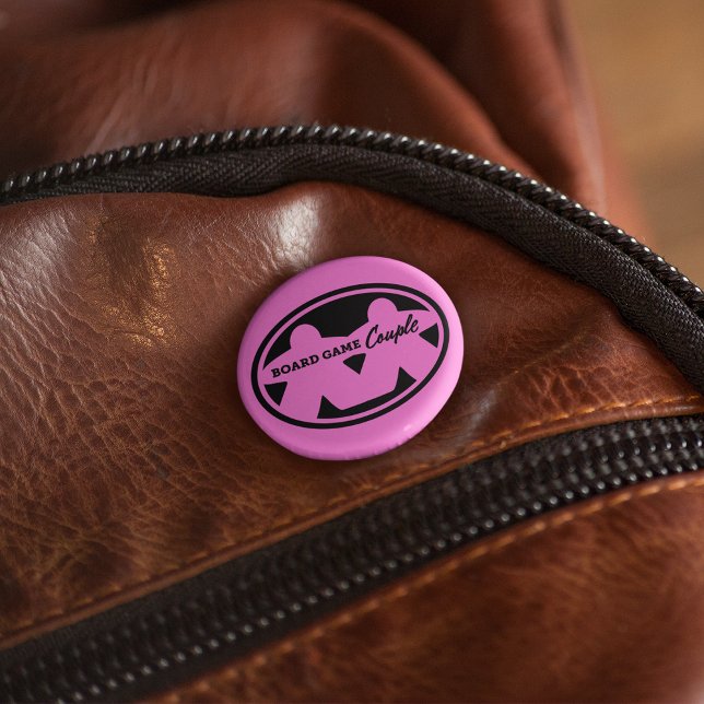 Badge Rond 5 Cm Bouton d'image noir Couple de jeu de carte (Créateur téléchargé)