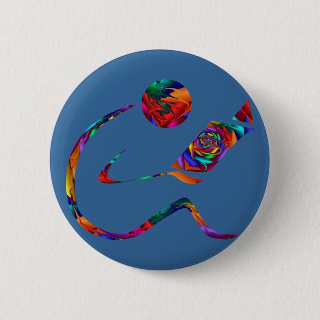 Badge Rond 5 Cm Bouton d'imaginaire de lecteur (Devant)