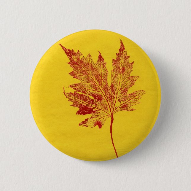 Badge Rond 5 Cm Bouton d'impression de la nature feuille (Devant)