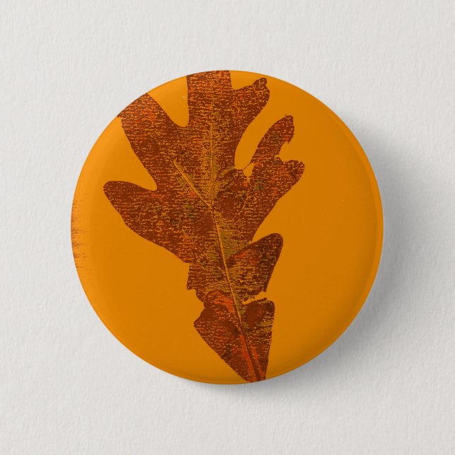 Badge Rond 5 Cm Bouton d'impression de la nature feuille (Devant)