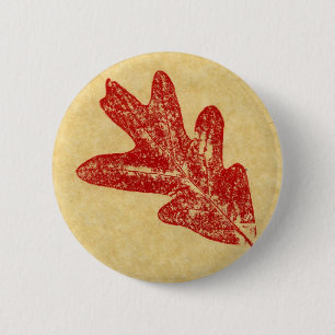Badge Rond 5 Cm Bouton d'impression de la nature feuille