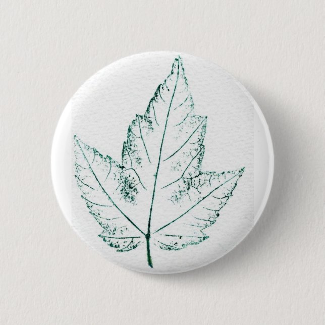 Badge Rond 5 Cm Bouton d'impression de la nature feuille (Devant)
