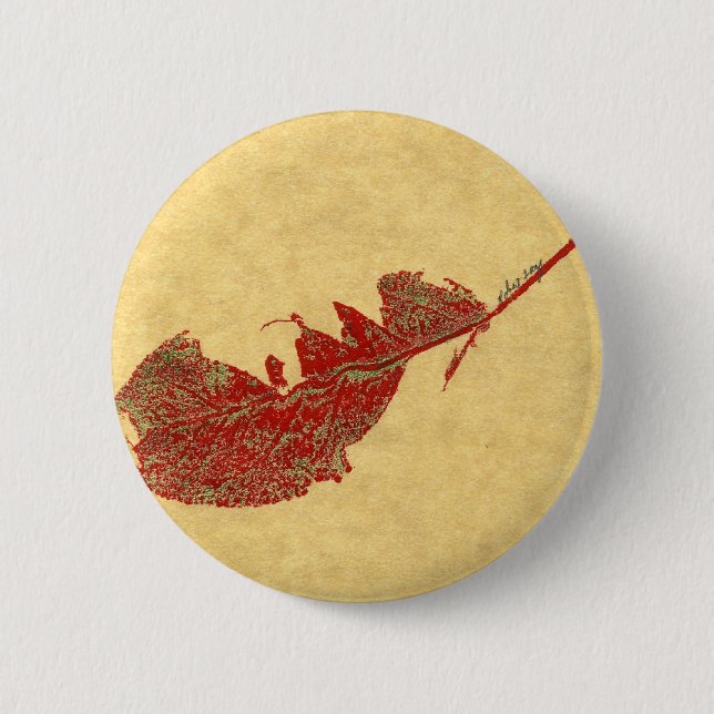 Badge Rond 5 Cm Bouton d'impression de la nature feuille (Devant)