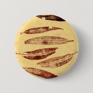 Badge Rond 5 Cm Bouton d'impression de la nature feuille