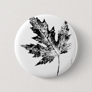Badge Rond 5 Cm Bouton d'impression de la nature feuille