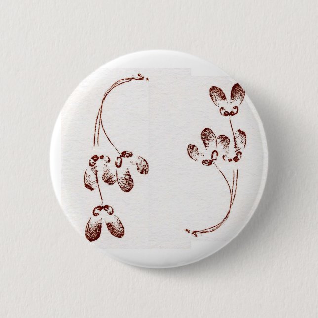 Badge Rond 5 Cm Bouton d'impression de la nature feuille (Devant)