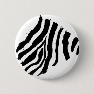 Badge Rond 5 Cm Bouton d'impression Zebra