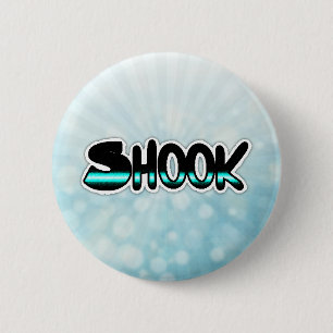 Badge Rond 5 Cm Bouton d'inclinaison Turquoise et noir