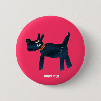 Badge Rond 5 Cm Bouton d'insigne d'art : John Dyer Scotty Dog, Bel