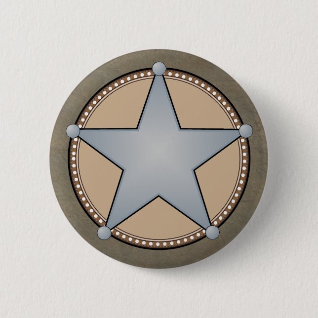 Badge Rond 5 Cm Bouton d'insigne de Sherriff (Devant)