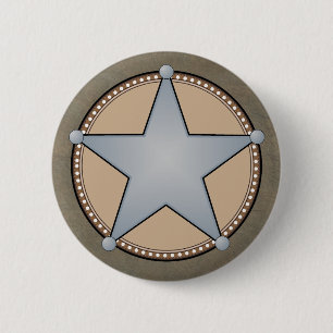 Badge Rond 5 Cm Bouton d'insigne de Sherriff