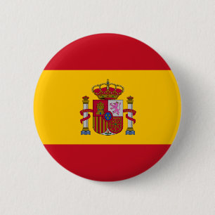 Badge Rond 5 Cm Bouton d'insigne rond drapeau d'Espagne