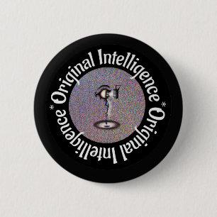 Badge Rond 5 Cm Bouton d'Intelligence Originelle (I.O.)