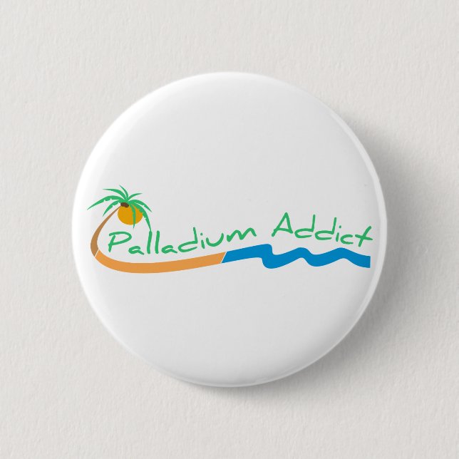Badge Rond 5 Cm Bouton d'intoxiqué de palladium (Devant)